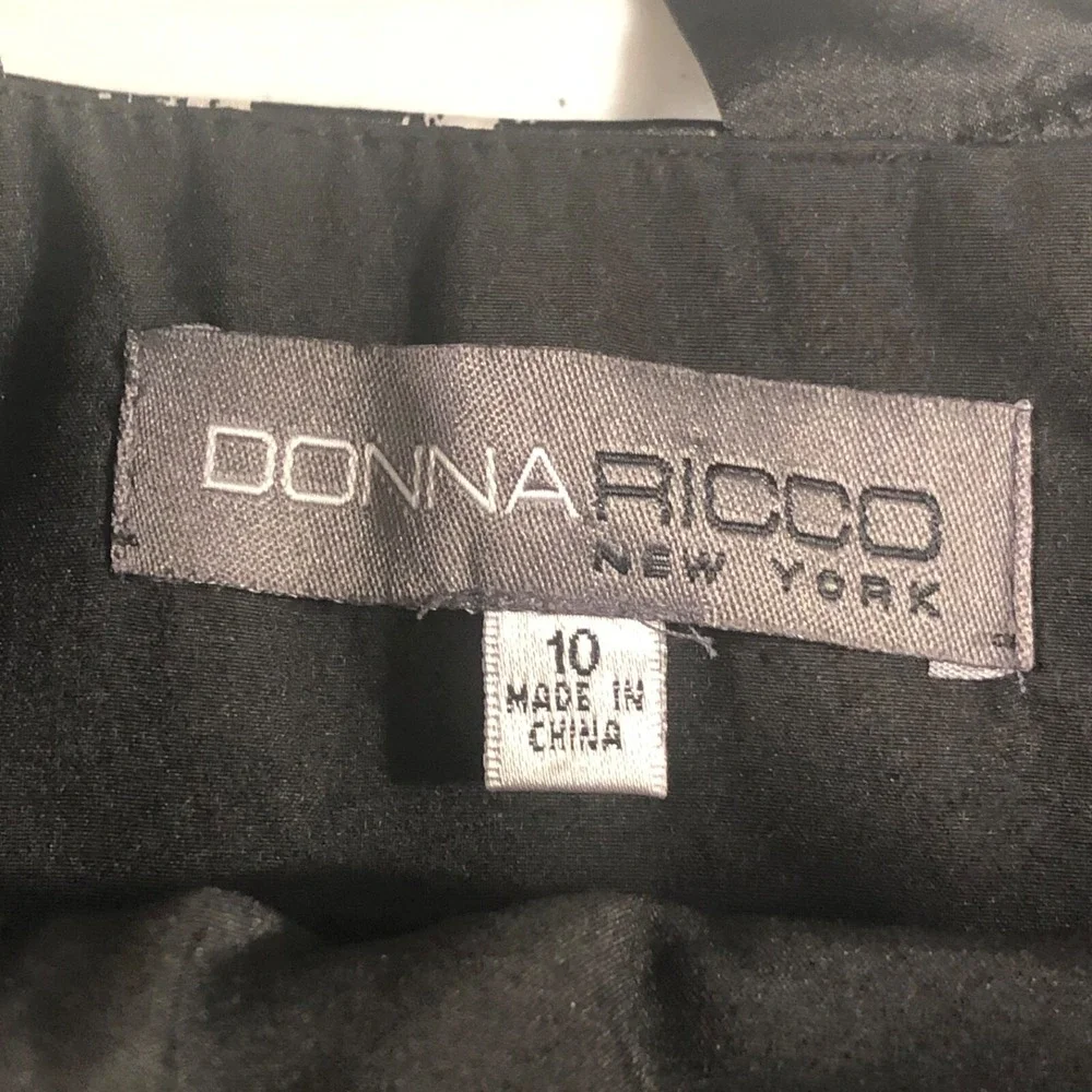 Donna Ricco New York Womens Print‎ Babydoll Cocktail Dress Sz 10 Y2K Knee Length - Picture 8 of 10